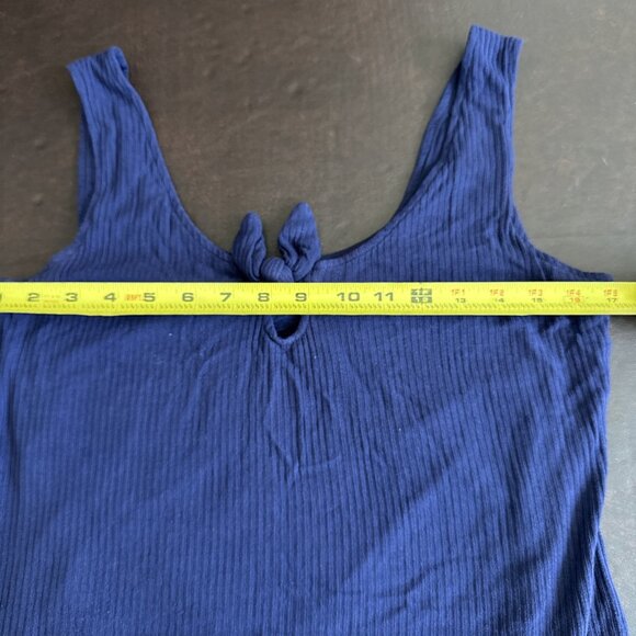 Cupcakes & Cashmere Purple Sleeveless Ribbed Knit Dress W/Front Tie Detail L - Picture 8 of 9